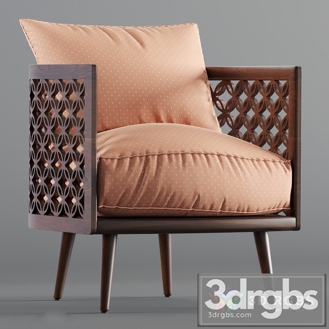 Arabesque Dining Armchair 3dsmax Download - thumbnail 1