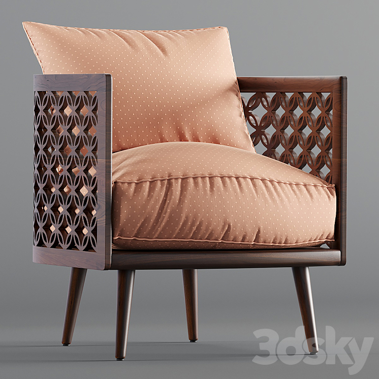 ARABESQUE MODERN ARMCHAIR 3DS Max - thumbnail 1