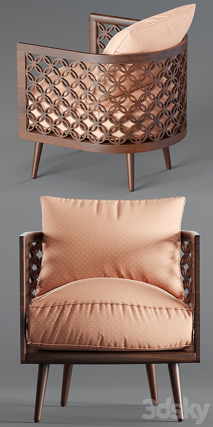 ARABESQUE MODERN ARMCHAIR 3DS Max - thumbnail 2