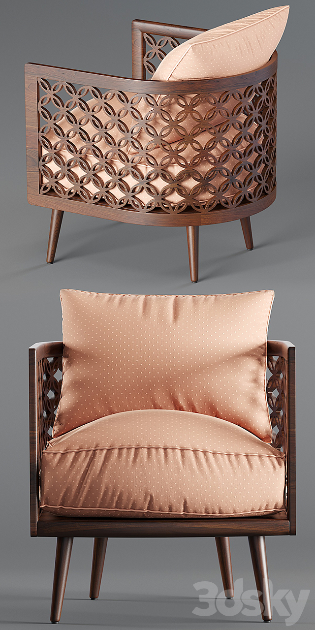 ARABESQUE MODERN ARMCHAIR 3DSMax File - thumbnail 2