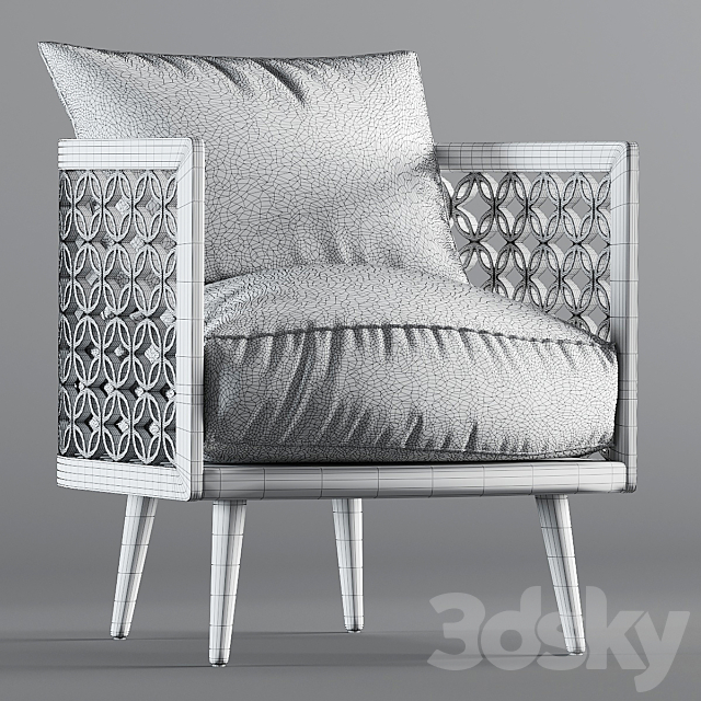 ARABESQUE MODERN ARMCHAIR 3DSMax File - thumbnail 3