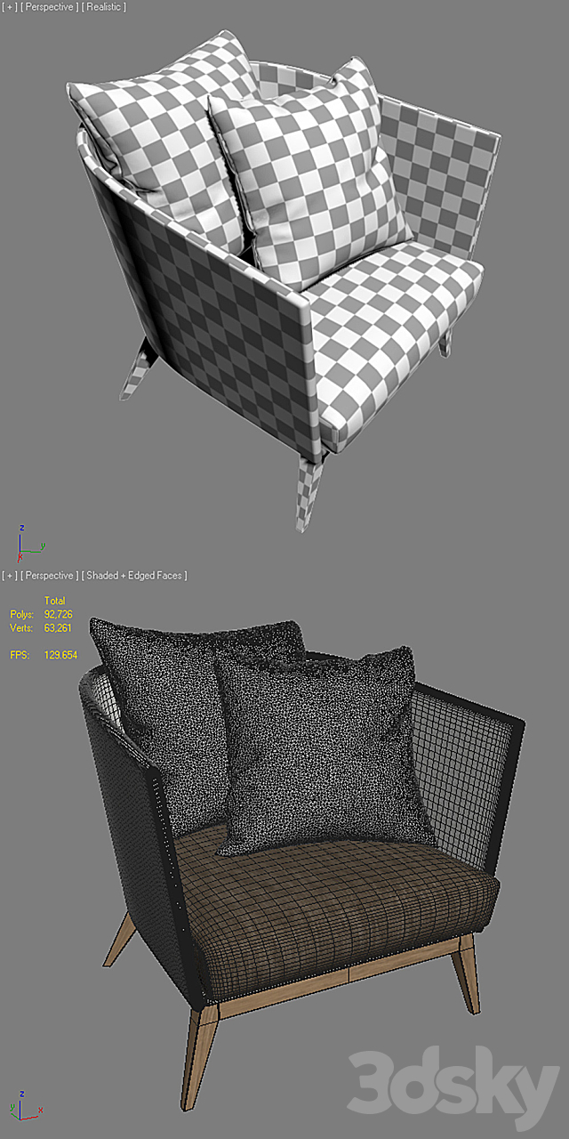 ARC Outdoor Armchair – POINT 3DSMax File - thumbnail 3