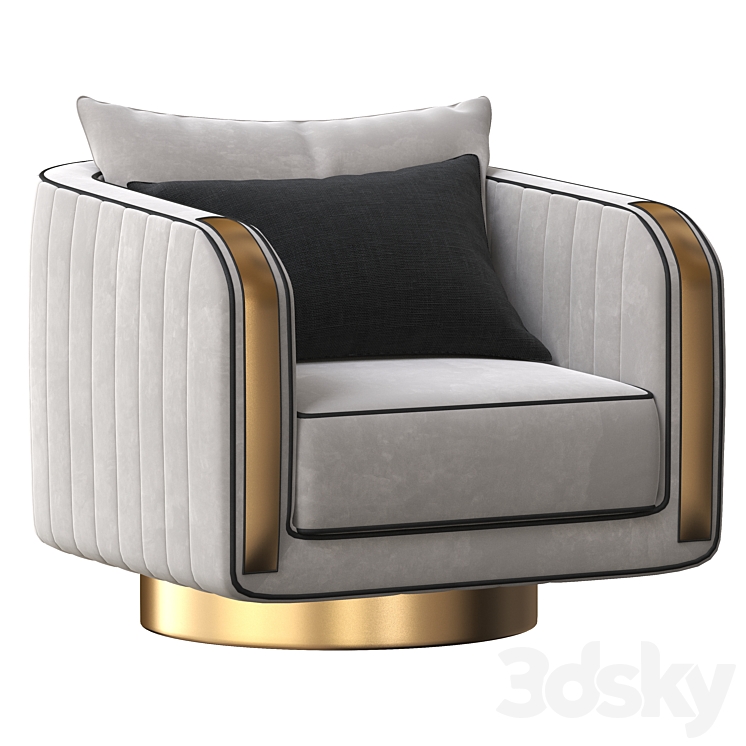 Arcahorn SWIVEL ARMCHAIR 3DS Max - thumbnail 1