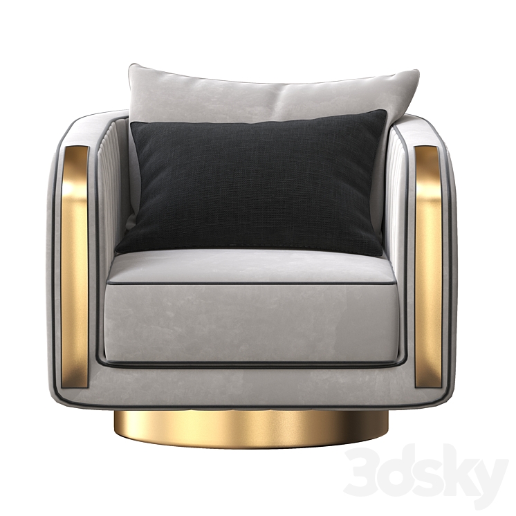 Arcahorn SWIVEL ARMCHAIR 3DS Max - thumbnail 2