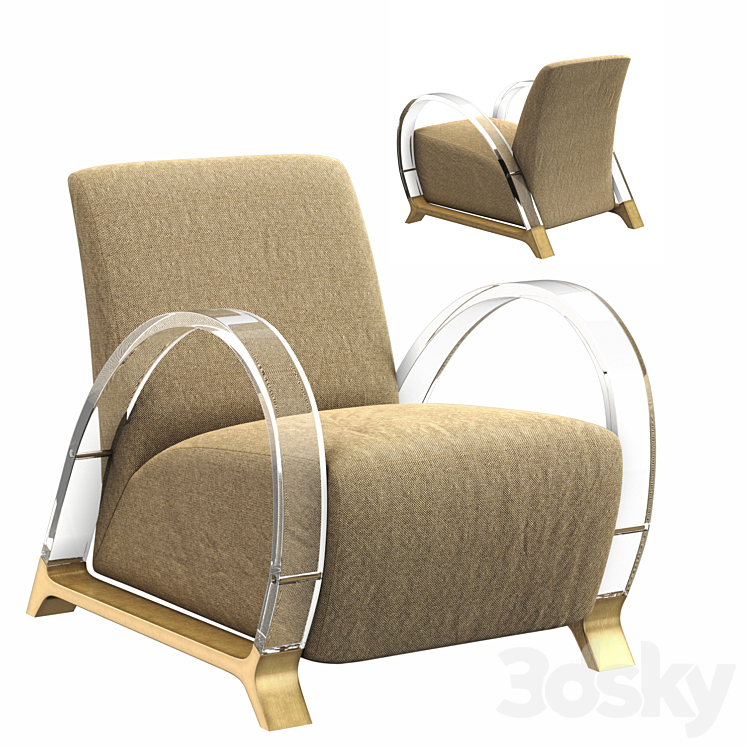 Arch-support caracole chair 3DS Max - thumbnail 1