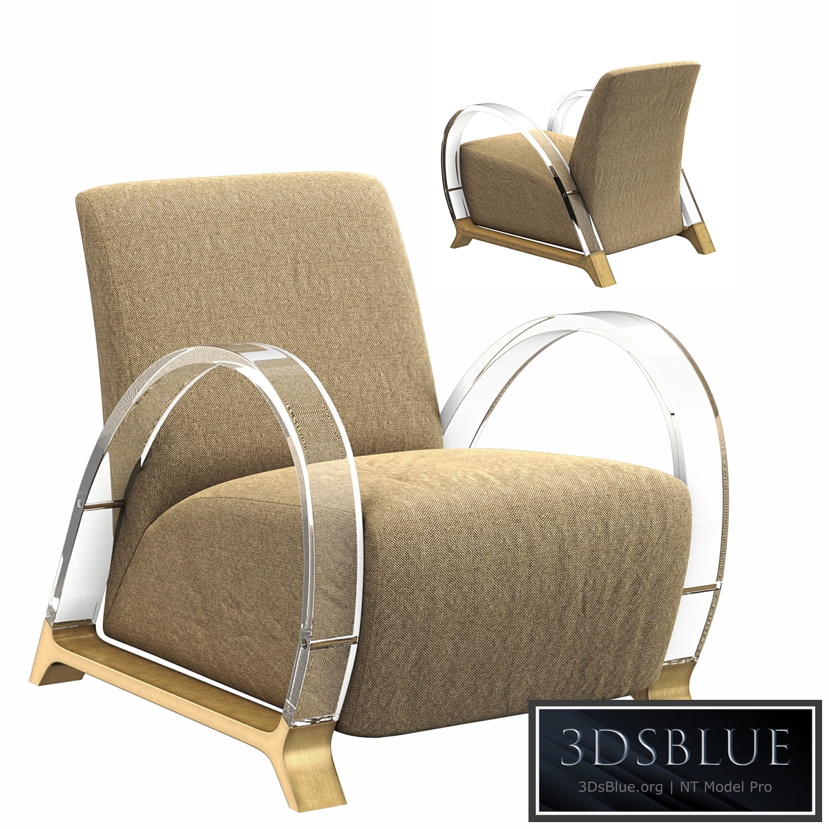 Arch-support caracole chair 3DS Max - thumbnail 3