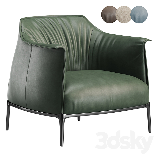 Archibald Armchair By Paltrona Frau 3ds Max - thumbnail 1