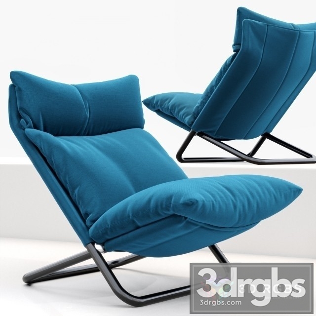 Arflex Fabric Cross High Armchair 3dsmax Download - thumbnail 1