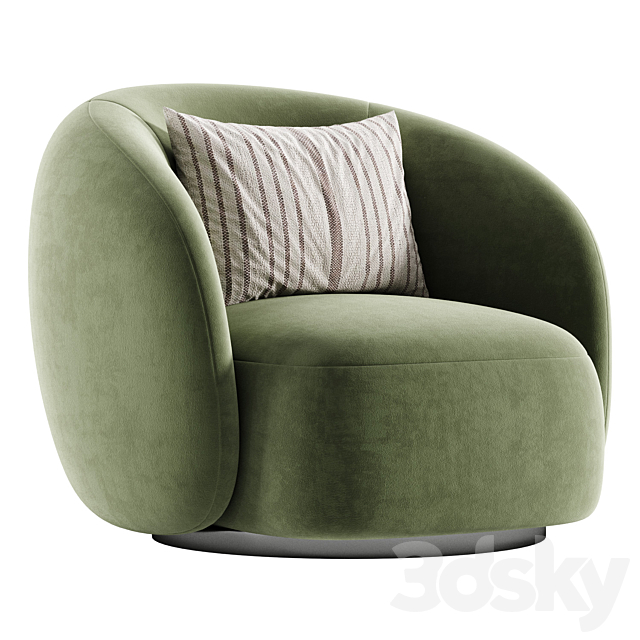 Aria Armchair 3DS Max Model - thumbnail 2