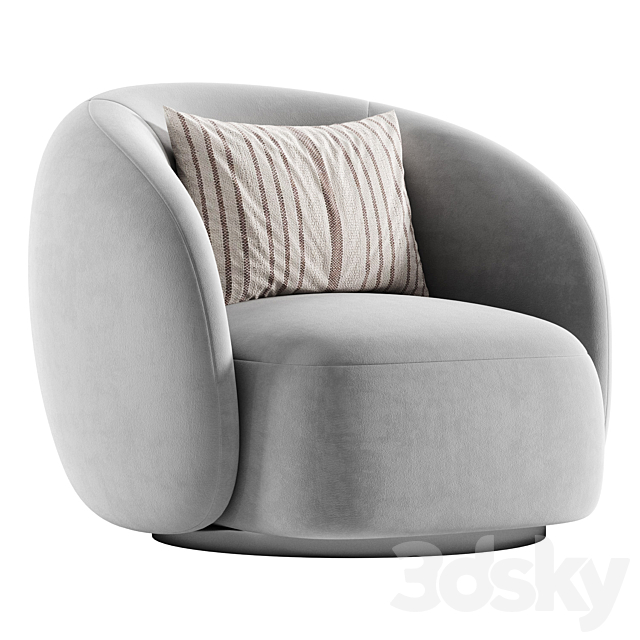 Aria Armchair 3DS Max Model - thumbnail 3