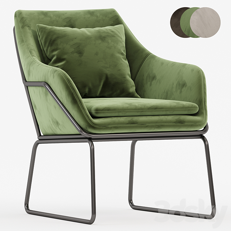 Arizona Armchair 3DS Max Model - thumbnail 1