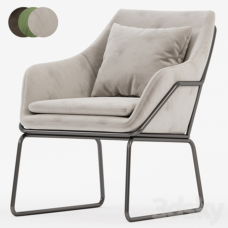 Arizona Armchair 3DS Max Model - thumbnail 2