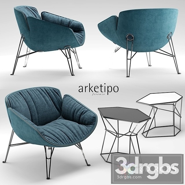 Arketipo Juno Armchair 3dsmax Download - thumbnail 1