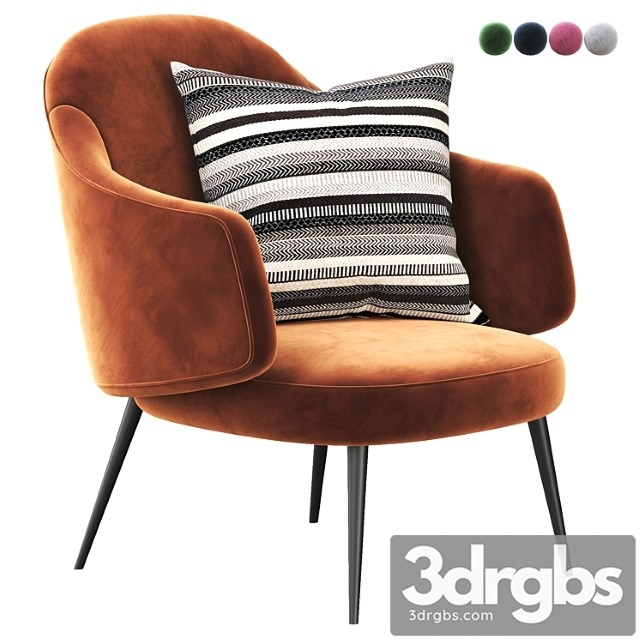 Arm Chair Charlotte Armchair 3dsmax Download - thumbnail 1