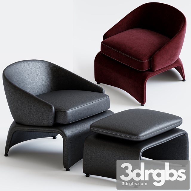 Arm chair Minotti halley 3dsmax Download - thumbnail 1