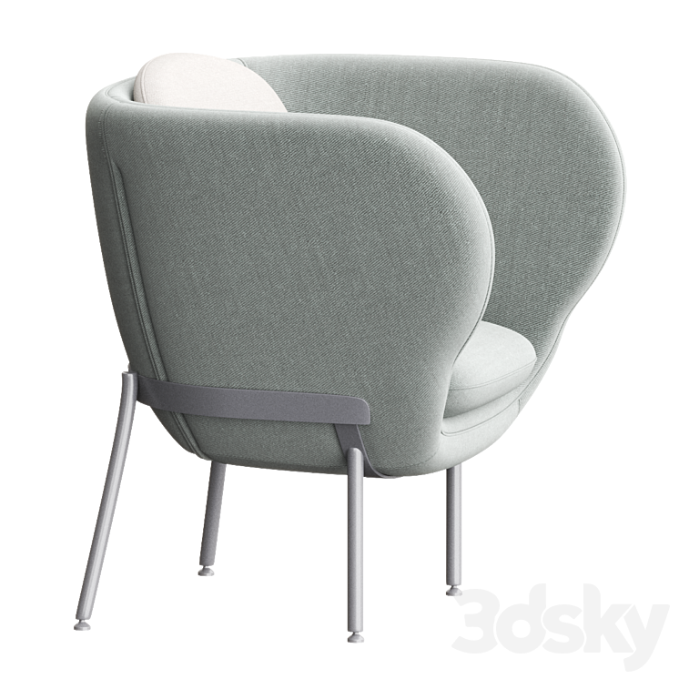 ARMADA Armchair By Moroso 3DS Max Model - thumbnail 2