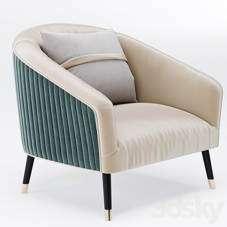 Armchair 02 3DS Max Model - thumbnail 1