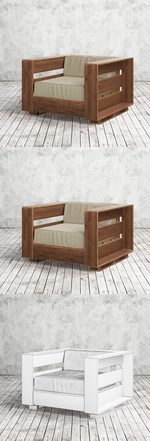 ARMCHAIR 064 model. Loftdesigne 3DSMax File - thumbnail 3