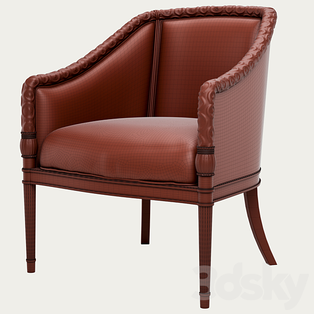 Armchair 1320 PL Colombostile 3ds Max - thumbnail 3