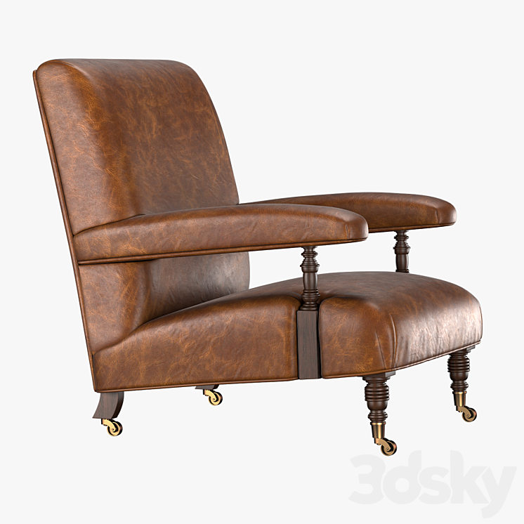 Armchair 1880S BELGIAN 3DS Max - thumbnail 2