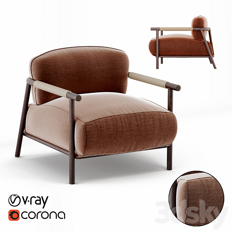 armchair 3DS Max - thumbnail 1