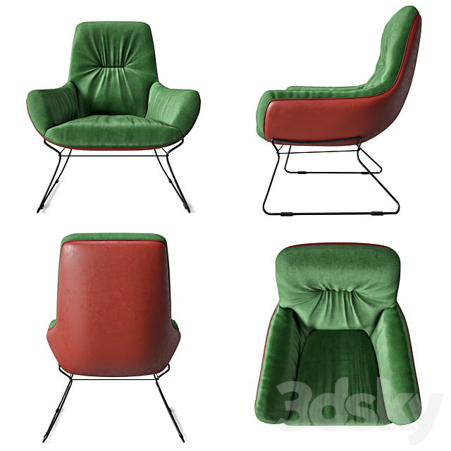 ARMCHAIR 4073 model 3DSMax File - thumbnail 2