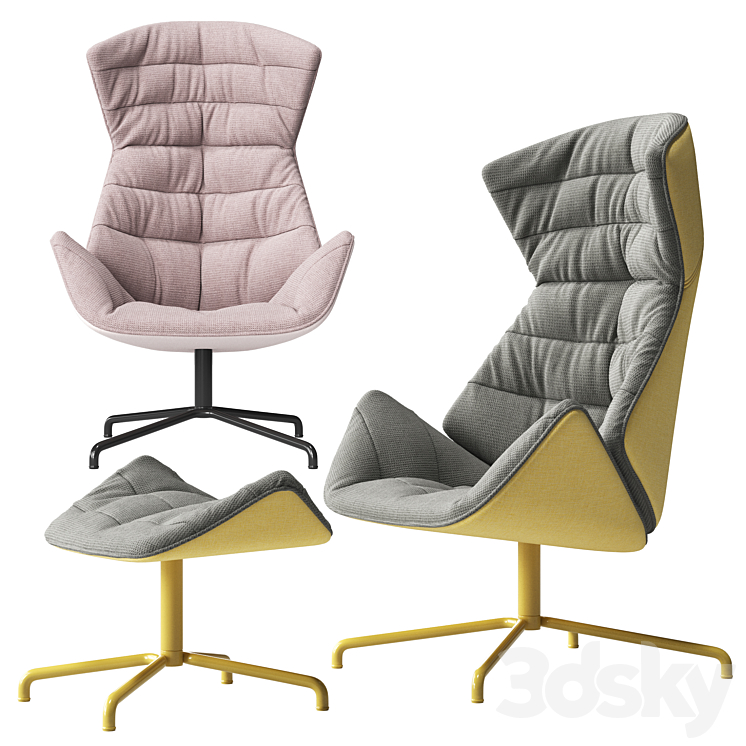 Armchair 808 by THONET 3DS Max Model - thumbnail 1