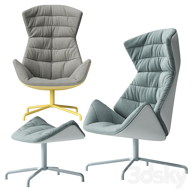 Armchair 808 by THONET 3DS Max Model - thumbnail 2