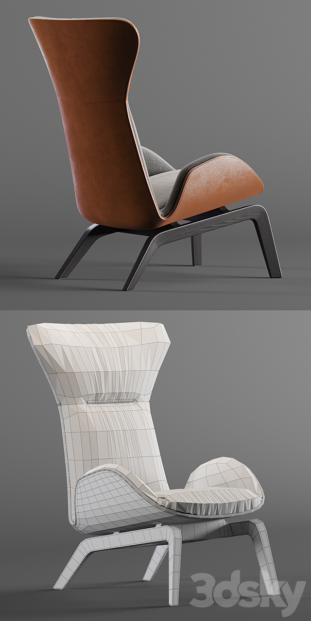 Armchair _ Casamania & Horm SOHO 3DSMax File - thumbnail 3