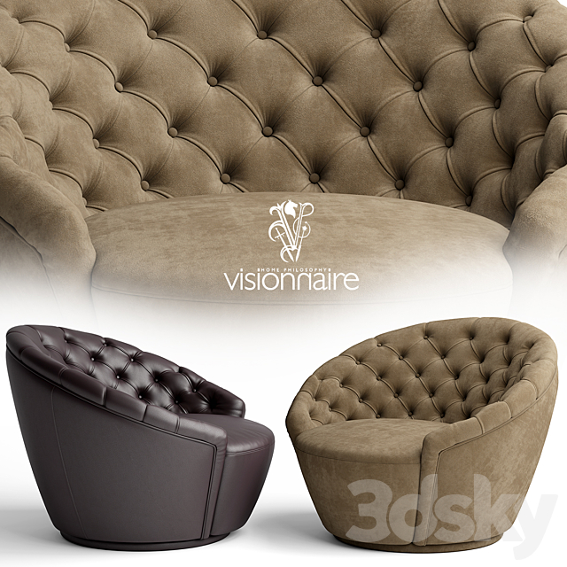 Armchair Agon Visionnaire 3ds Max - thumbnail 1