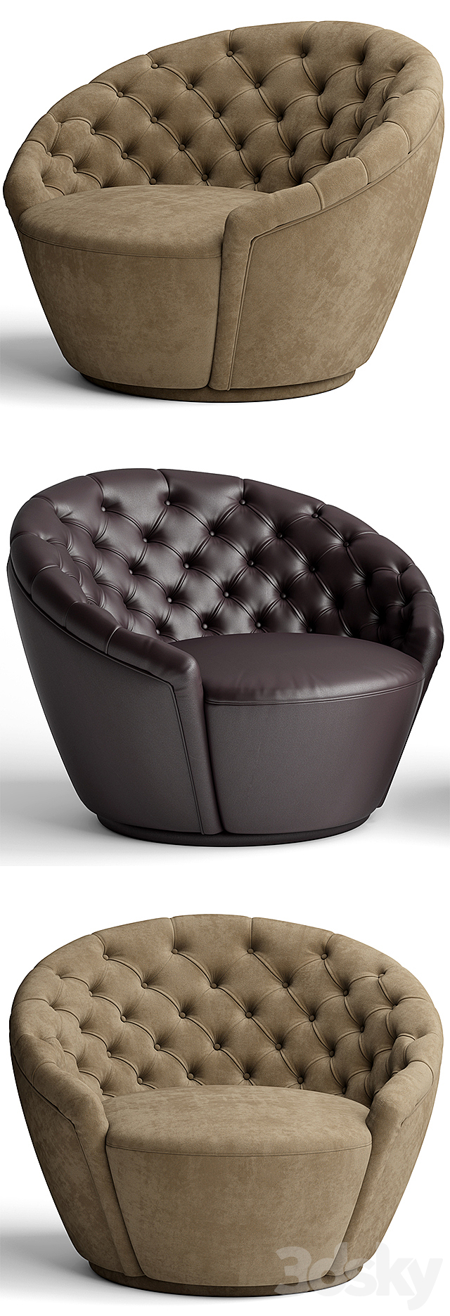 Armchair Agon Visionnaire 3ds Max - thumbnail 2