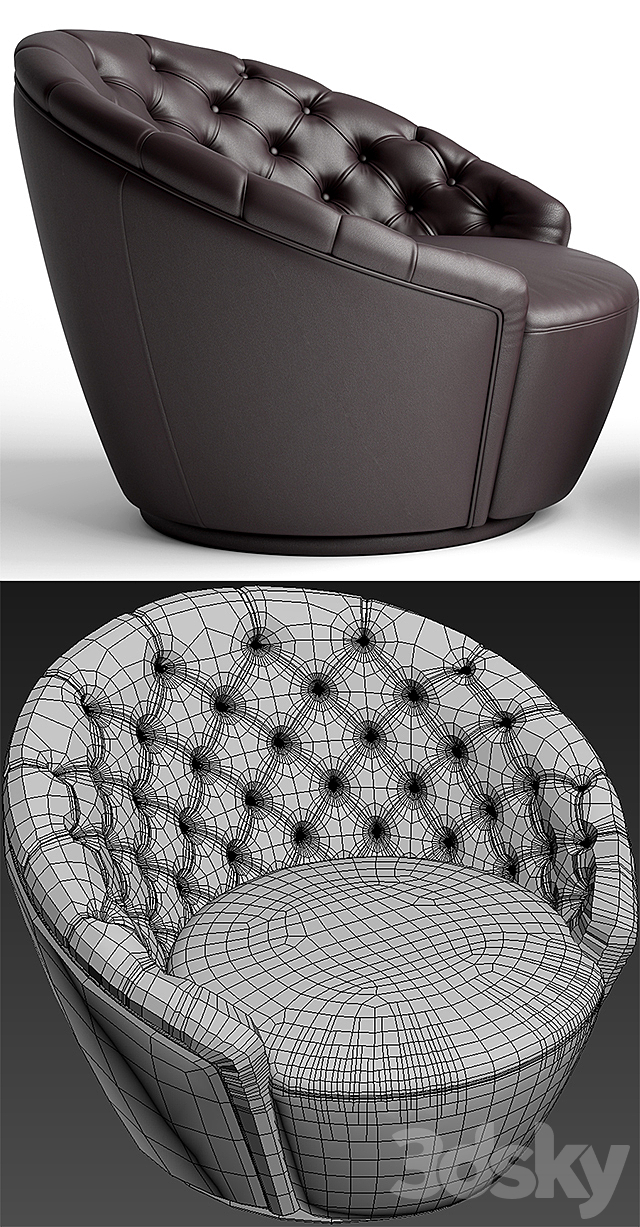 Armchair Agon Visionnaire 3ds Max - thumbnail 3