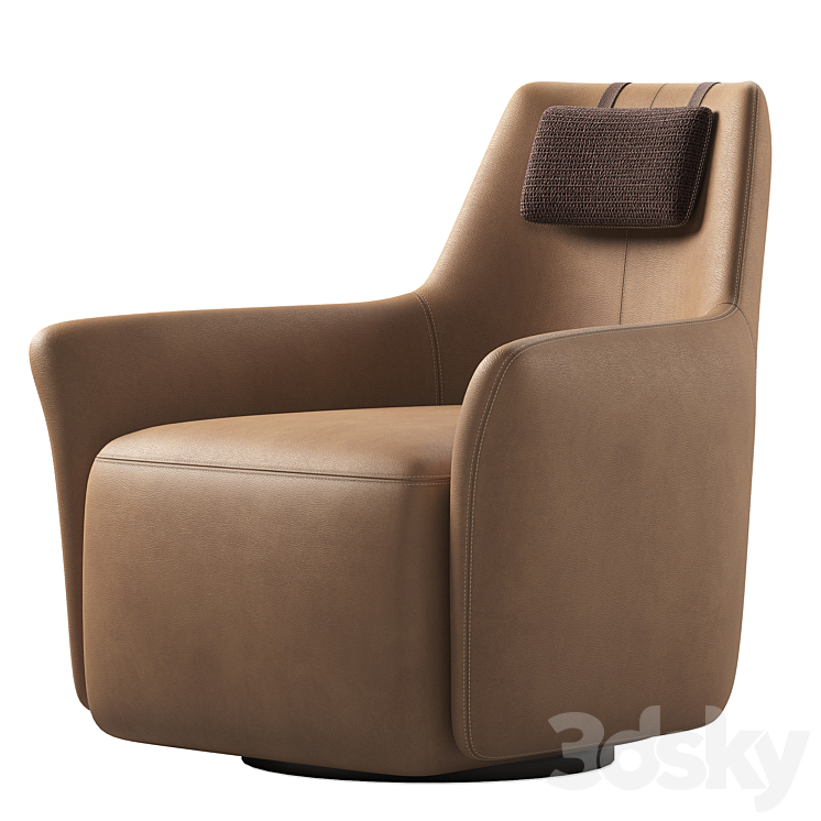 Armchair ALEXANDER by DOMKAPA 3DS Max Model - thumbnail 2