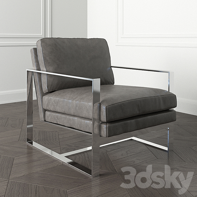 Armchair Alfieri Leather Chair 3DSMax File - thumbnail 1