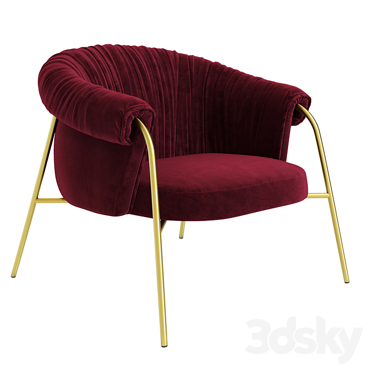 Armchair Alma Scala 3DS Max - thumbnail 1