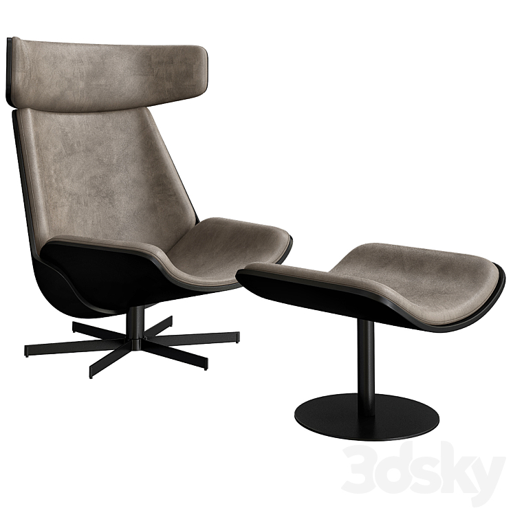 Armchair almora 3DS Max Model - thumbnail 1