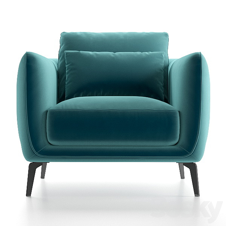 Armchair Amsterdam 3DS Max - thumbnail 2