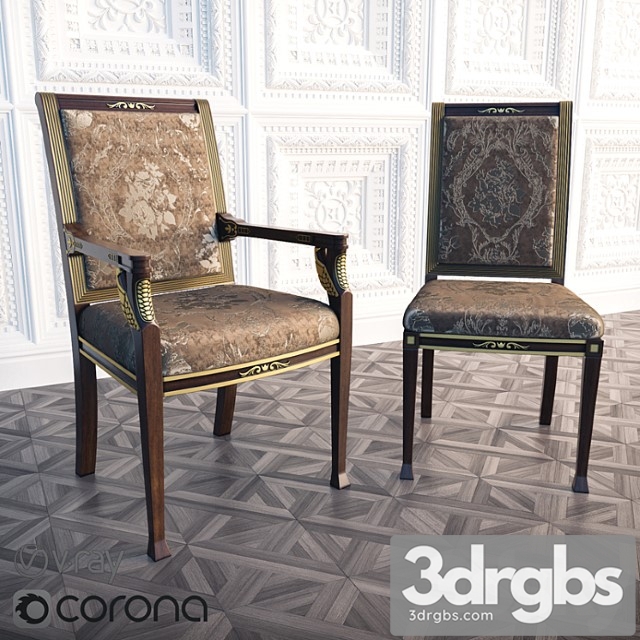 Armchair and Parliament Chair 3dsmax Download - thumbnail 1