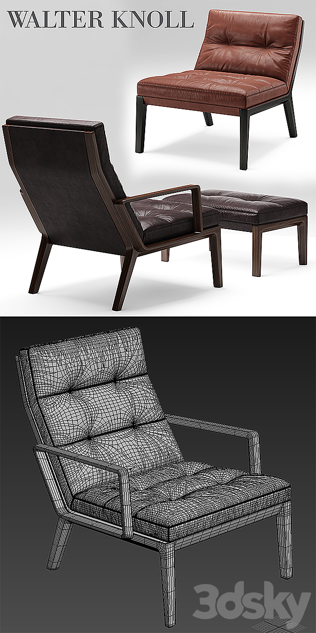 Armchair Andoo Lounge Walter Knoll 3DSMax File - thumbnail 3