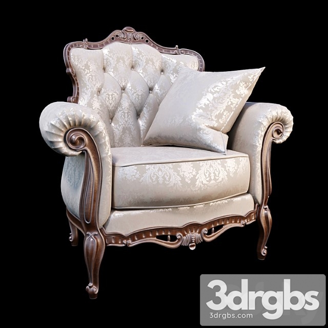 Armchair angelo cappellini austen 3dsmax Download - thumbnail 1