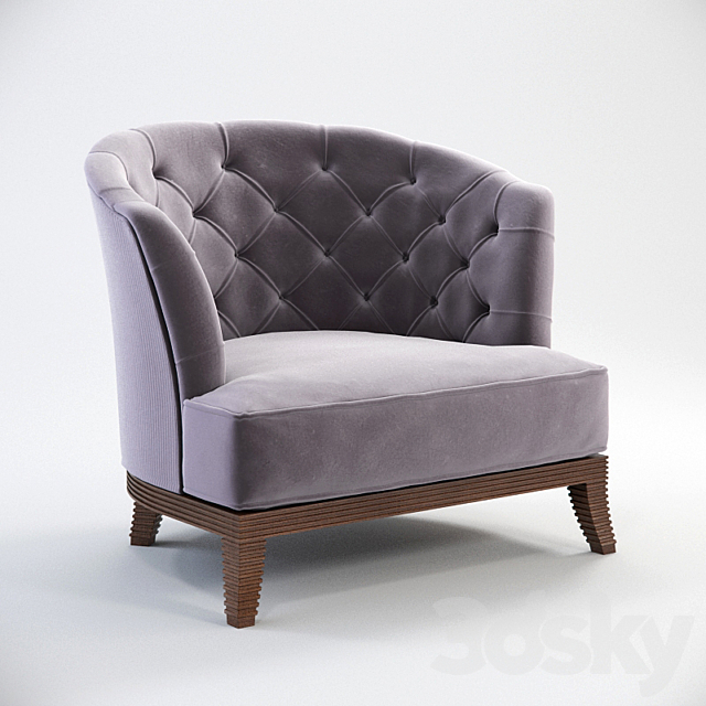 Armchair ANGELO CAPPELLINI Parcifal 3DSMax File - thumbnail 1