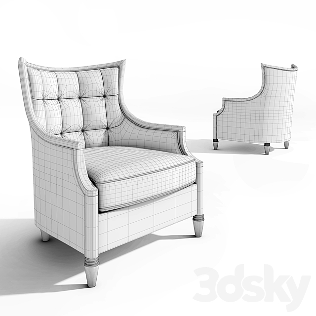 Armchair Annie 3740-004-B 3DS Max Model - thumbnail 2