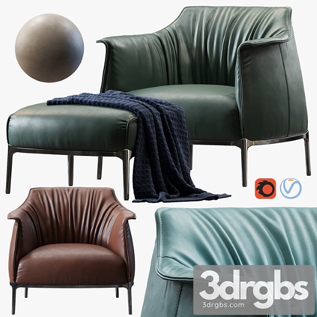 Armchair Archibald by Poltrona Frau 3dsmax Download - thumbnail 1