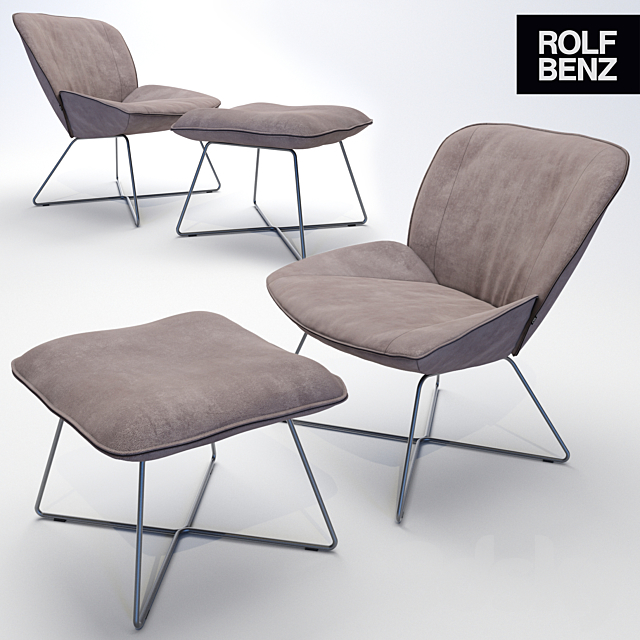 Armchair Armchair Rolf Benz 383 3DSMax File - thumbnail 1