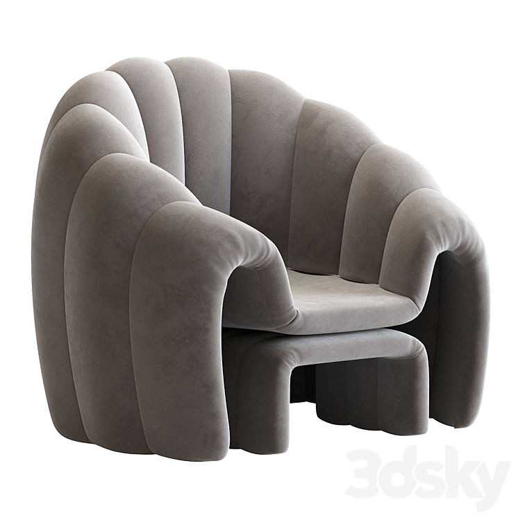 Armchair Art. Shell 3DS Max - thumbnail 1