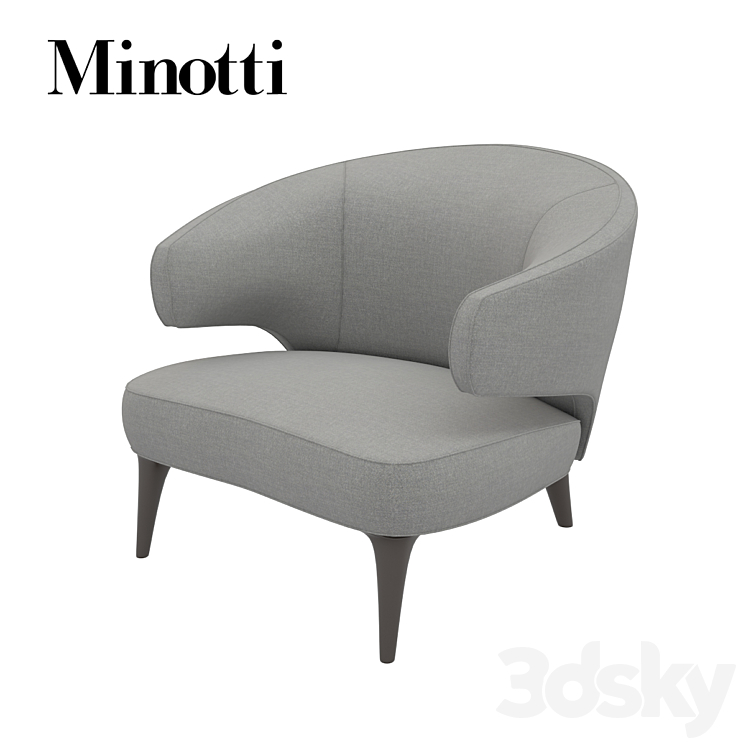 ARMCHAIR ASTON MINOTTI 3DS Max - thumbnail 1