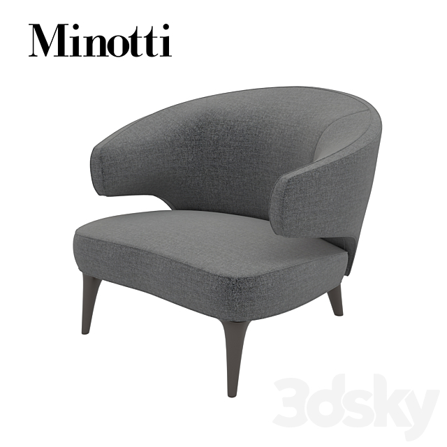 ARMCHAIR ASTON MINOTTI 3DSMax File - thumbnail 2