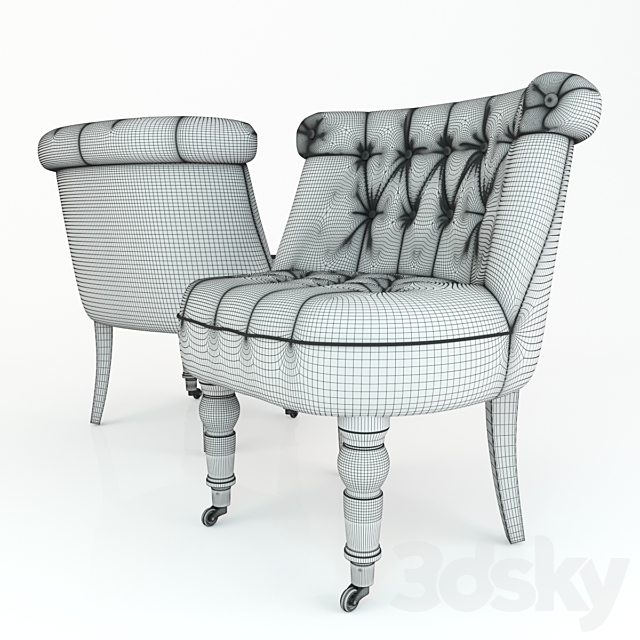 Armchair Aviana 3ds Max - thumbnail 2