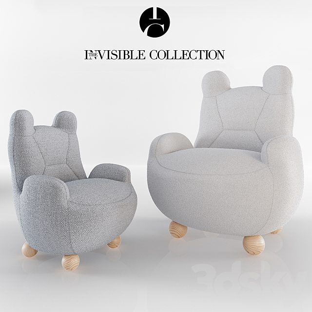 ARMCHAIR BABY BEAR and PAPA BEAR – theinvisiblecollection 3ds Max - thumbnail 1