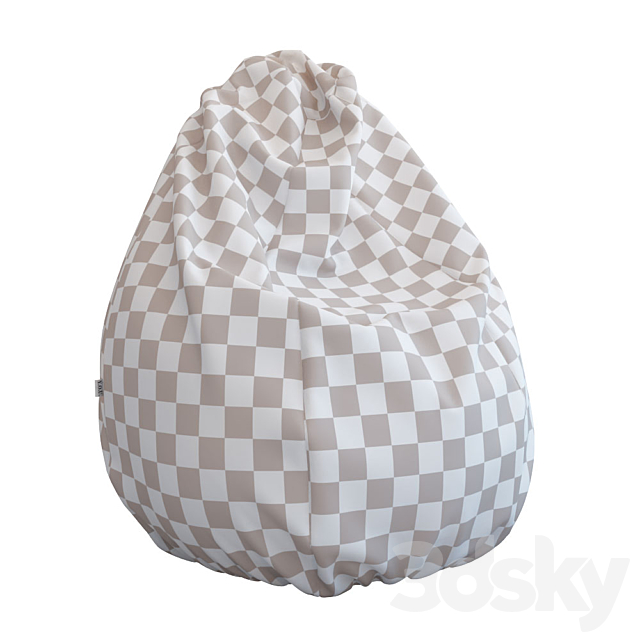 Armchair bag (seat-pear) in peas. 3DSMax File - thumbnail 3